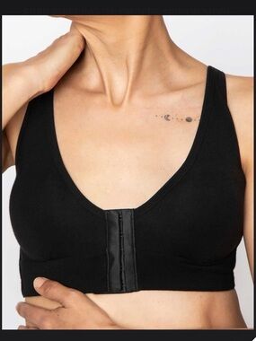 ANAONO Rora Recovery Front Closure Bra Size XXL/40 Post-Surgery black color soft